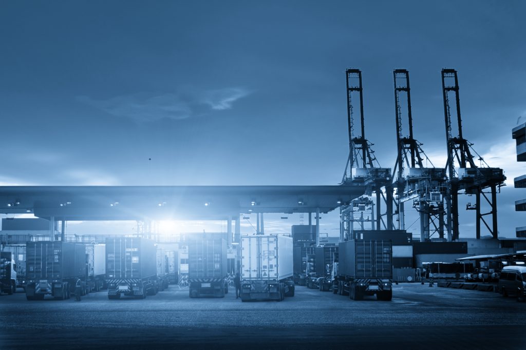 Container shipping yard security