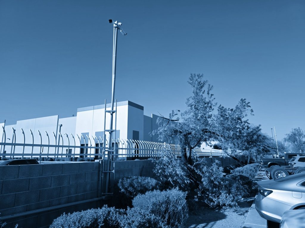 Cameras overing commercial property